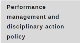 Performance management and disciplinary action policy